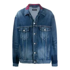 Denimjackor med logotyp vid halsen ”Blå” 571324TCW032340