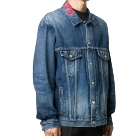 Denimjackor med logotyp vid halsen ”Blå” 571324TCW032340