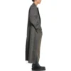 Dubbelknäppt rutig kappa ”Black Grey” 704488TMU021070