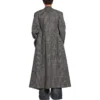 Dubbelknäppt rutig kappa ”Black Grey” 704488TMU021070