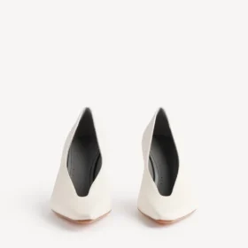 Duchesse-pumps för damer i snövit