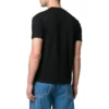 Enkel T-shirt med liten logotyp, rund hals och korta ärmar, unisex, svart 556151TYK281000