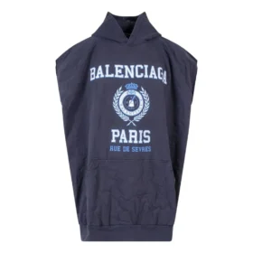 Est. 1917 College Logo Oversized ärmlös hoodie ”Navy” 697875TMV964140