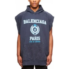 Est. 1917 College Logo Oversized ärmlös hoodie ”Navy” 697875TMV964140