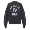 Est. 1917 College Logo Print Crewneck Sweatshirt ”Washed Black” 697869TMV991000