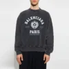 Est. 1917 College Logo Print Crewneck Sweatshirt ”Washed Black” 697869TMV991000