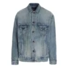 Est. 1917 College Logo Print Denimjackor Large Fit ”Washed Light Blue” 675207TJW795620