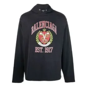 Est. 1917 College Logo Print Luvtröja ”Black” 674685TLV891076