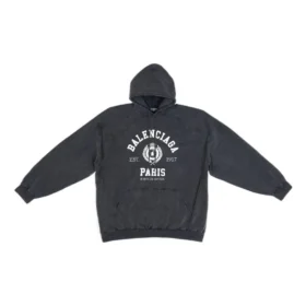 Est. 1917 College Logo Print Luvtröja ”Washed Black” 697879TMV991000