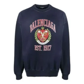 Est. 1917 College-logotryckad tröja med rund hals ”Navy” 676629TLV908067