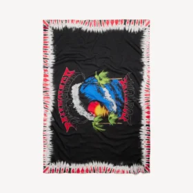 Extrem tie-dye-pareo för män i svart/rött