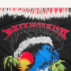 Extrem tie-dye-pareo för män i svart/rött