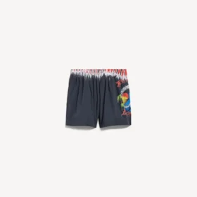 Extreme tie-dye-badshorts för män i svart