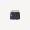 Extreme tie-dye-badshorts för män i svart