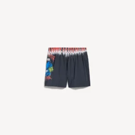 Extreme tie-dye-badshorts för män i svart