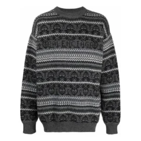 Fair Isle-tröja med rund hals ”Grey” 675280T16121240