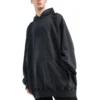 Fashion Institute Oversized-luvtröja ”Washed Black” 697879TMVK18190