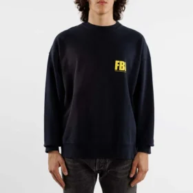 FBI-tröja med rund hals ”Marinblå/Gul” 676629TLVH14265