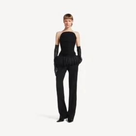 Figursydd bustier-top för damer i svart