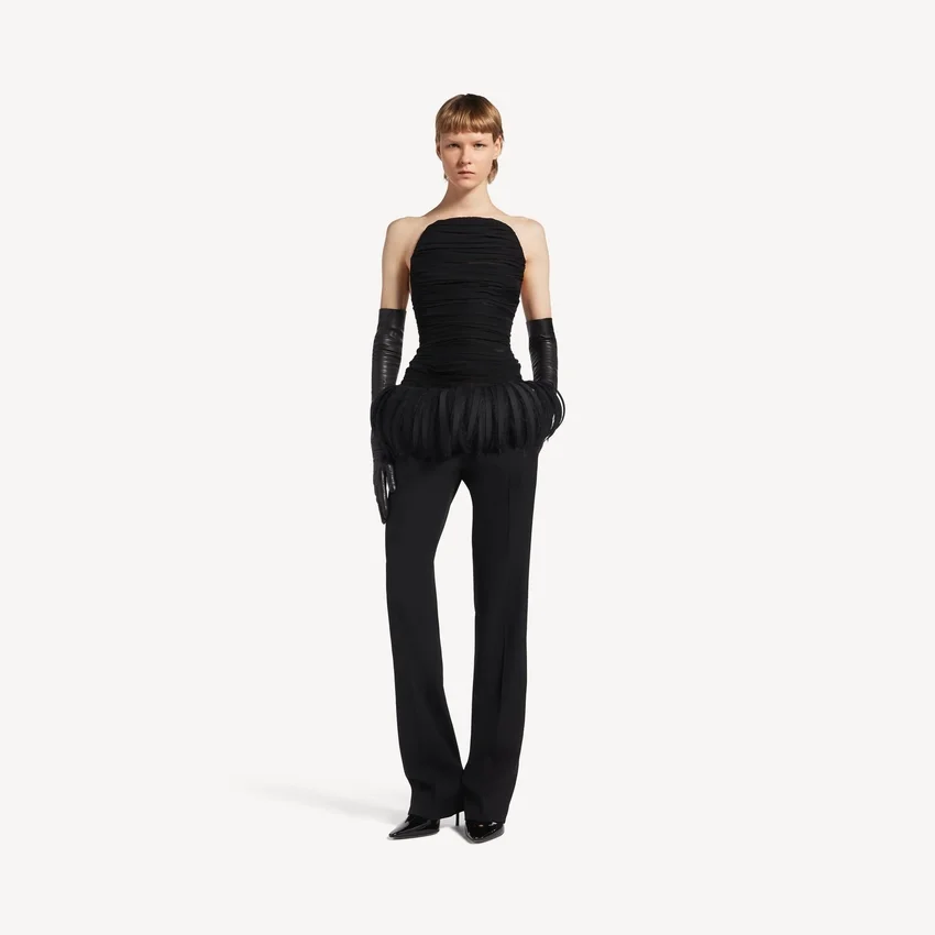 Figursydd bustier-top för damer i svart Figursydd bustier-top för damer i svart