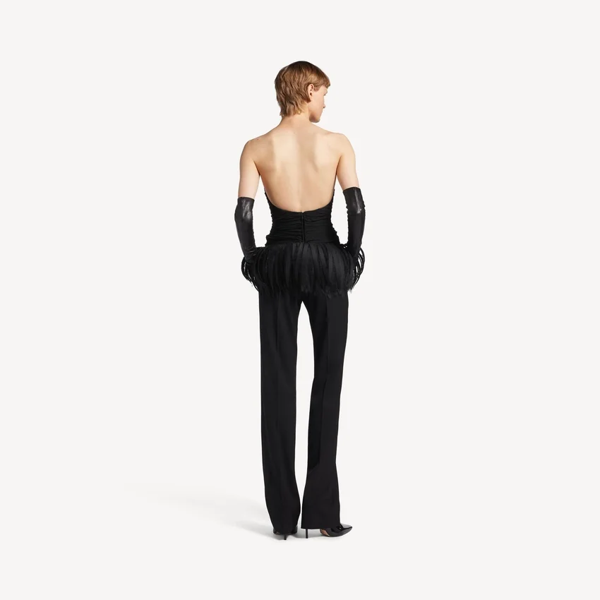 Figursydd bustier-top för damer i svart Figursydd bustier-top för damer i svart