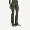 Flared leggings för dam i khaki/lime