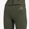 Flared leggings för dam i khaki/lime