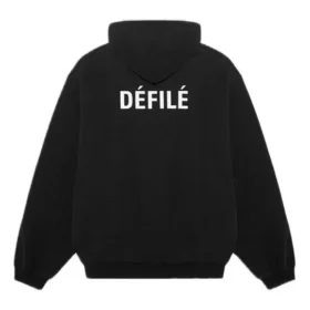 Fleece-luvtröja med huva, svart 641529TJVE51000