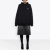 Fleece-luvtröja med huva, svart 641529TJVE51000