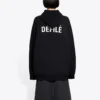 Fleece-luvtröja med huva, svart 641529TJVE51000