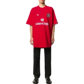 Fotbollst-shirt i oversized-modell ”Red White” 641658TJV516540