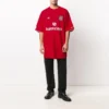 Fotbollst-shirt i oversized-modell ”Red White” 641666TJV056540