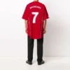 Fotbollst-shirt i oversized-modell ”Red White” 641666TJV056540