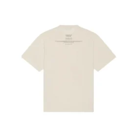 FW21 Couture Boxy med alfabettryck, rund hals, kortärmad tröja, beige 651795TJV900905