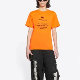 FW21 Elastisk Slim Fit kortärmad orange 661705TKVH57513