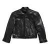 FW23 Dekonstruerad jackor med dragkedja ”Black Soft Buffalo Skin” 768749TMS031000