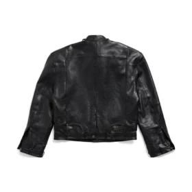 FW23 Dekonstruerad jackor med dragkedja ”Black Soft Buffalo Skin” 768749TMS031000