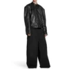 FW23 Dekonstruerad jackor med dragkedja ”Black Soft Buffalo Skin” 768749TMS031000