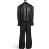 FW23 Dekonstruerad jackor med dragkedja ”Black Soft Buffalo Skin” 768749TMS031000