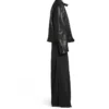 FW23 Dekonstruerad jackor med dragkedja ”Black Soft Buffalo Skin” 768749TMS031000