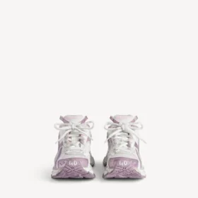 Glittrande Runner-sneakers för dam i vitt/lila/rosa