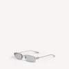 Gossip Rectangle M-solglasögon för damer i silver Gossip Rectangle M-solglasögon för damer i silver