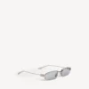 Gossip Rectangle M-solglasögon för damer i silver Gossip Rectangle M-solglasögon för damer i silver