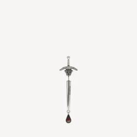 Goth-svärdörhänge i silver