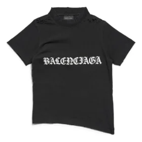 Gothic Type krympt T-shirtar ”Black White” 788246TQVJ51569