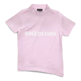Gothic Type krympt T-shirtar ”Light Pink” 788246TQVJ55708