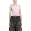 Gothic Type krympt T-shirtar ”Light Pink” 788246TQVJ55708