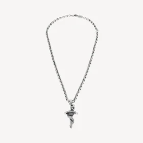 Gotiskt ormhalsband  i antiksilver