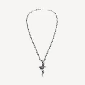 Gotiskt ormhalsband  i antiksilver