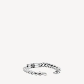 Gourmette-armband med BB Icon i antiksilver